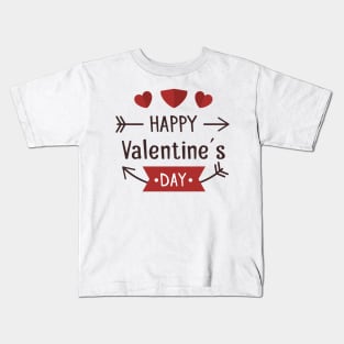 Happy Valentine's day love cute romance couple gift Kids T-Shirt